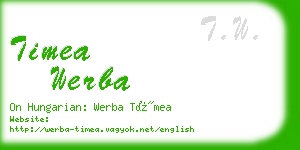 timea werba business card